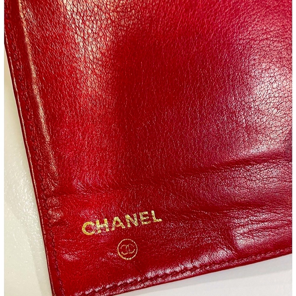 Chanel Red Caviar Leather Kiss-lock Wallet & COA - Picture 8 of 16